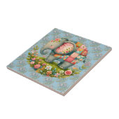 Patchwork Elephant Floral Meadow Charm Tegeltje (Zijkant)