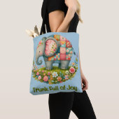 Patchwork Elephant Floral Meadow Charm Tote Bag (Dichtbij)