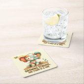 Patchwork Elephant “Growing Strong Kartonnen Onderzetters (Insitu)