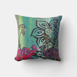 Patchwork Elephants Cushion Kussen