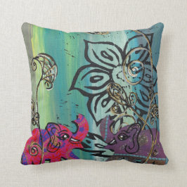 Patchwork Elephants Cushion Kussen