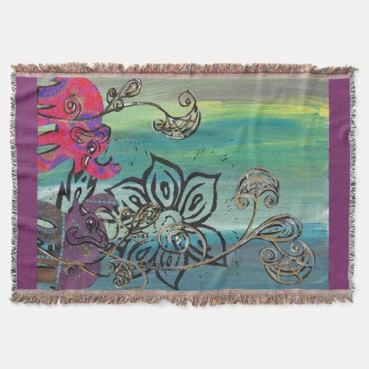 Patchwork Elephants Deken (Voorkant)