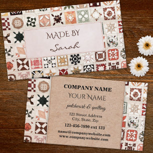 Patchwork- en Quiltbedrijfskaart Visitekaartje