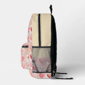 Patchwork En Streep Hart Patroon Bedrukte Rugzak (Rechts)
