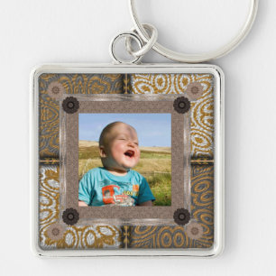 Patchwork Enthusiast Photo Lijst Sleutelhanger