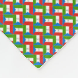 Patchwork Equatoriaal-Guinea Vlag Patroon Fleece Deken
