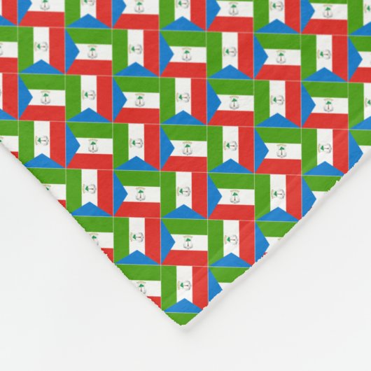 Patchwork Equatoriaal-Guinea Vlag Patroon Fleece Deken (Hoek)