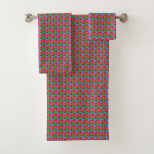 Patchwork Eritrea Vlag Patroon Bad Handdoek