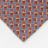 Patchwork Eswatini-vlagpatroon Fleece Deken (Hoek)