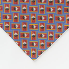 Patchwork Eswatini-vlagpatroon Fleece Deken