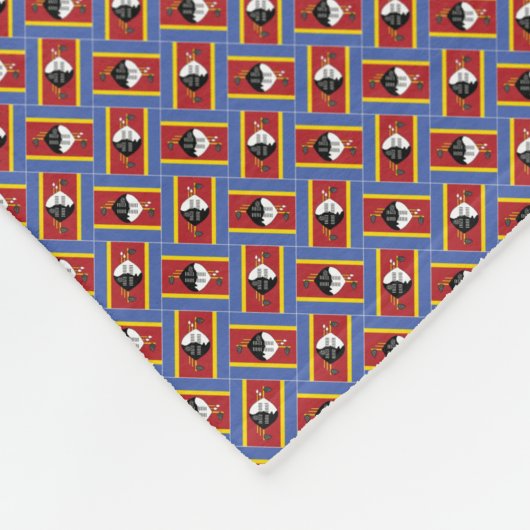 Patchwork Eswatini-vlagpatroon Fleece Deken (Hoek)