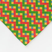 Patchwork Ethiopië Vlag Patroon Fleece Deken (Hoek)