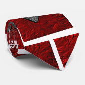 Patchwork Faux Metalic Design Stropdas (Opgerold)