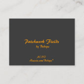 Patchwork Fields ATC Visitekaartje (Achterkant)
