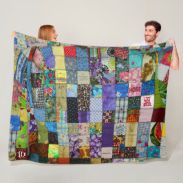 PATCHWORK FLEECE DEKEN