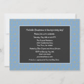 Patchwork Fleur de Lis Crawfish Baby shower Boy Kaart (Achterkant)