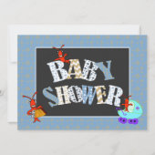 Patchwork Fleur de Lis Crawfish Baby shower Boy Kaart (Voorkant)