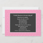 Patchwork Fleur de Lis Crawfish Baby shower Girl Kaart (Achterkant)