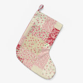 Patchwork Floral: Hand getrokken Ornamenten. Kleine Kerstsok (Voorkant (Hangend))
