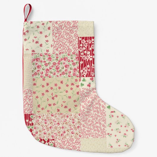 Patchwork Floral: Hand getrokken Ornamenten. Kleine Kerstsok (Voorkant)