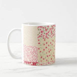 Patchwork Floral: Hand getrokken Ornamenten. Koffiemok