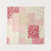 Patchwork Floral: Hand getrokken Ornamenten. Wandkleed (Voorkant (horizontaal))