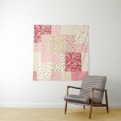 Patchwork Floral: Hand getrokken Ornamenten. Wandkleed (In Situ (horizontaal))