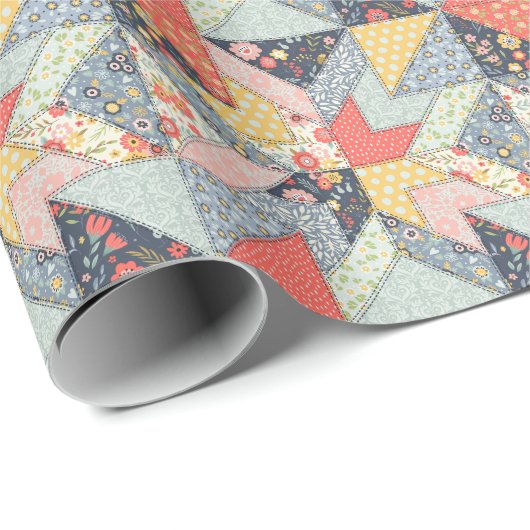 Patchwork Floral: Ornament Cadeaupapier (Rol Hoek)