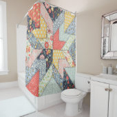 Patchwork Floral:  Ornament Douchegordijn (In situ)