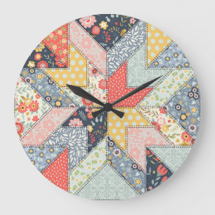 Patchwork Floral: Ornament Grote Klok