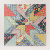 Patchwork Floral: Ornament Legpuzzel (Horizontaal)