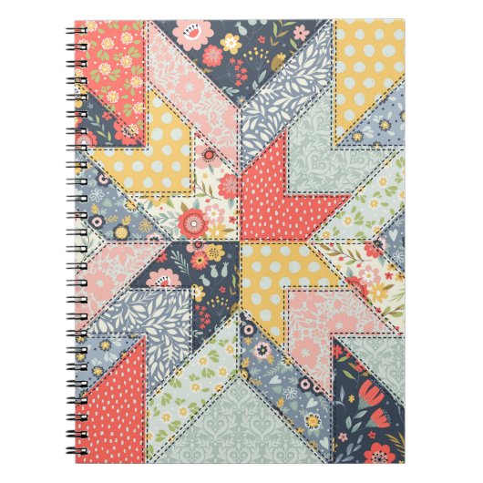 Patchwork Floral:  Ornament Notitieboek (Voorkant)