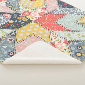 Patchwork Floral: Ornament Sherpa Deken (3/4)