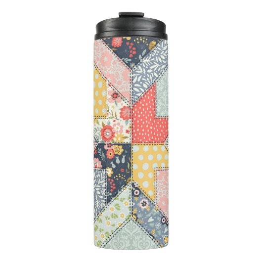 Patchwork Floral:  Ornament Thermosbeker (Voorkant)
