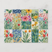 Patchwork Floral Patterned  Afbeelding Briefkaart (Voorkant)