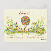 Patchwork Flower Love Tree Bedankt voor je briefka Briefkaart (Achterkant)