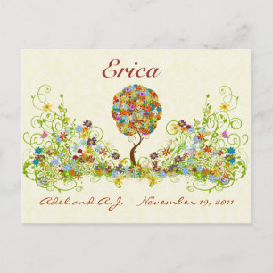 Patchwork Flower Love Tree Bedankt voor je briefka Briefkaart