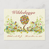 Patchwork Flower Love Tree Bedankt voor je briefka Briefkaart (Voorkant)