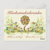 Patchwork Flower Love Tree Bedankt voor je briefka Briefkaart (Achterkant)