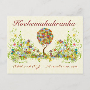 Patchwork Flower Love Tree Bedankt voor je briefka Briefkaart