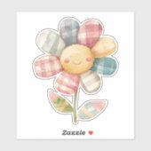 Patchwork Flower Sticker (Vel)