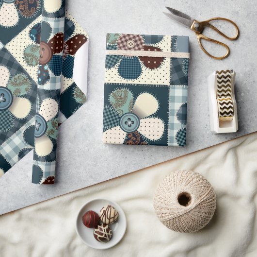 Patchwork Flowers Cadeaupapier (Crafts)