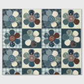 Patchwork Flowers Cadeaupapier (Vlak)