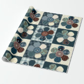Patchwork Flowers Cadeaupapier (Uitgerold)