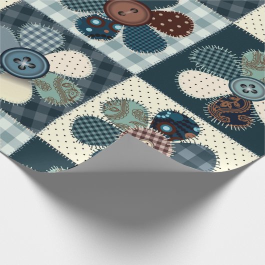 Patchwork Flowers Cadeaupapier (Hoek)