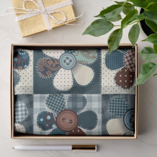 Patchwork Flowers Tissuepapier (Geschenk)