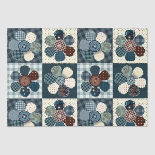 Patchwork Flowers Tissuepapier (Voorkant)