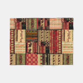 Patchwork folk fleece deken (Voorkant (Horizontaal))