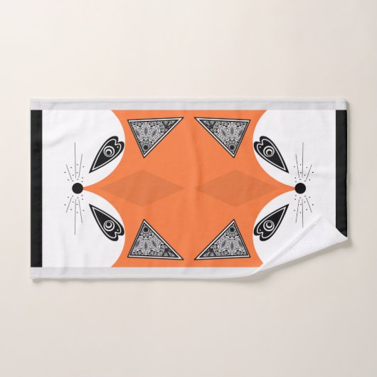 Patchwork Fox, applique Fox, Fox, kinderen Bad Handdoek (Handdoek)
