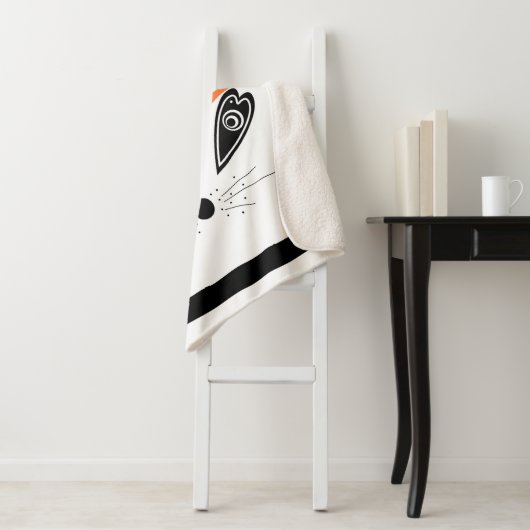 Patchwork Fox, applique Fox, Fox, kinderen Sherpa Deken (In situ)